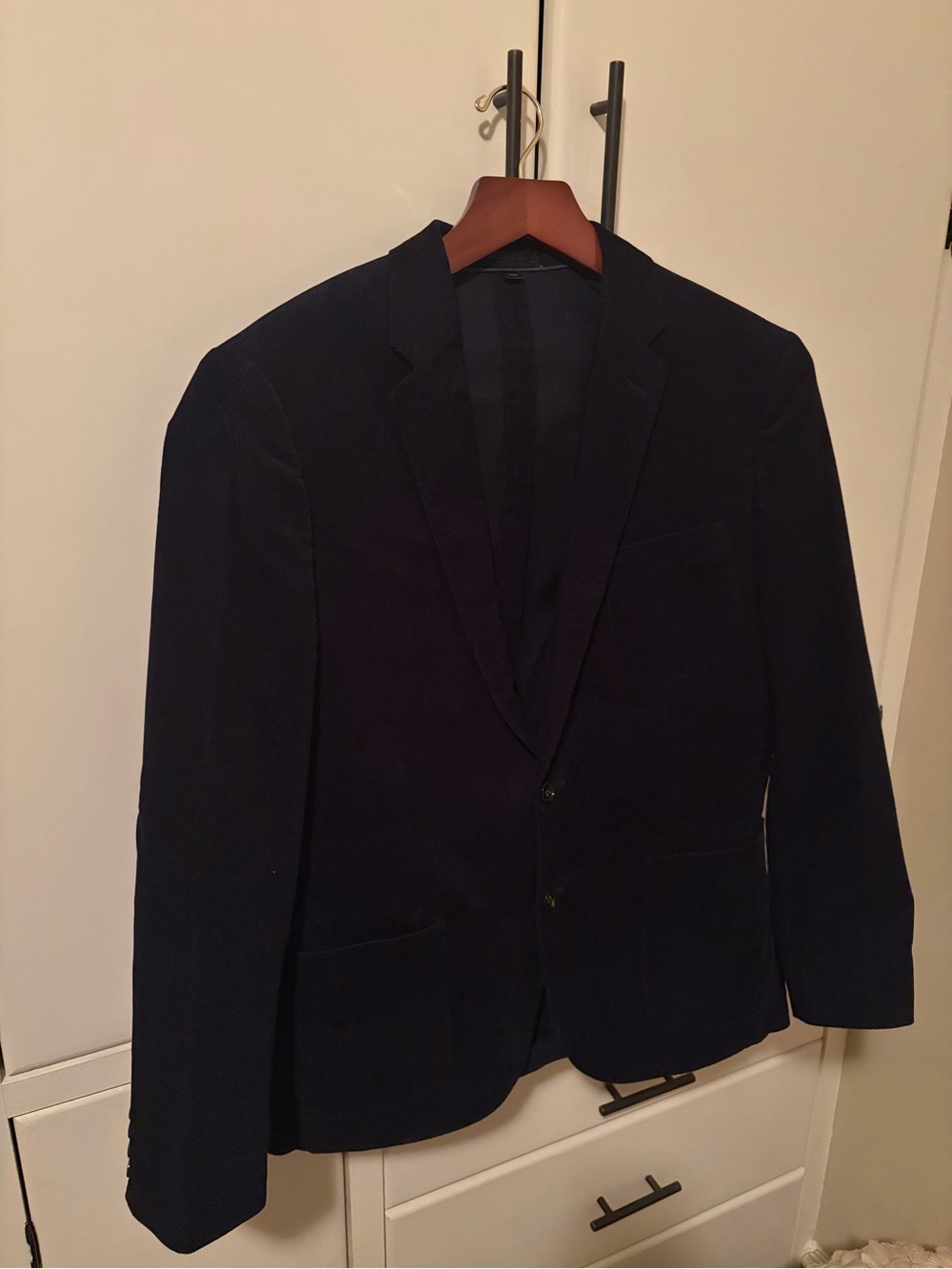 NWT J. Crew Men's Ludlow Corduroy Navy Blue Blazer Sports coat 42R